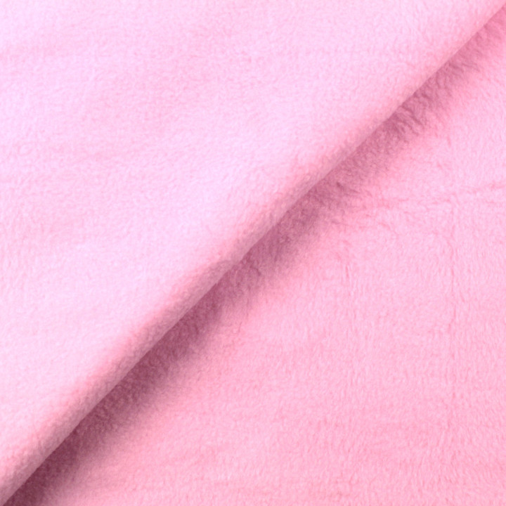 Tissu polaire uni rose