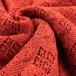 Tissu Dentelle Traditionnelle Bordeaux Uni