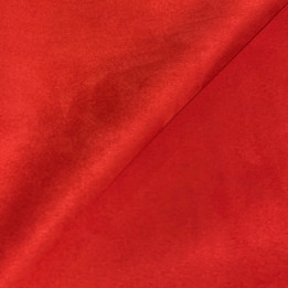 Tissu suédine rouge uni - Qualité supérieur – coupon de 3 m | Moline