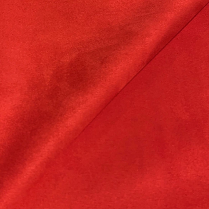 Tissu suédine rouge uni - Qualité supérieur