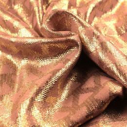 Tissu satin rose foncé brillant à imprimé géométrique élégant
