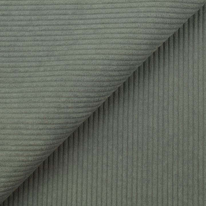 Tissu Velours Côtelé Gris Uni - Élégance et Polyvalence pour Mode et Décoration