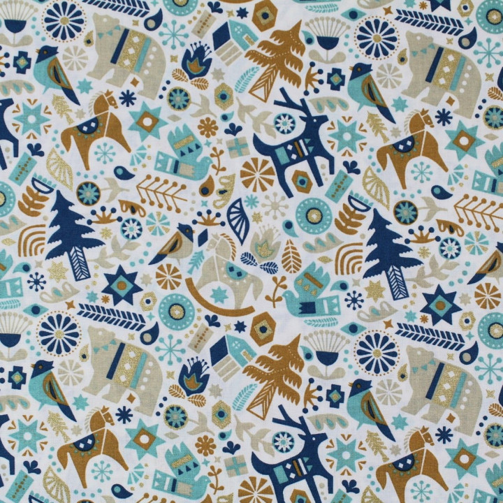 Tissu en coton couleur saumon avec imprimé étoiles