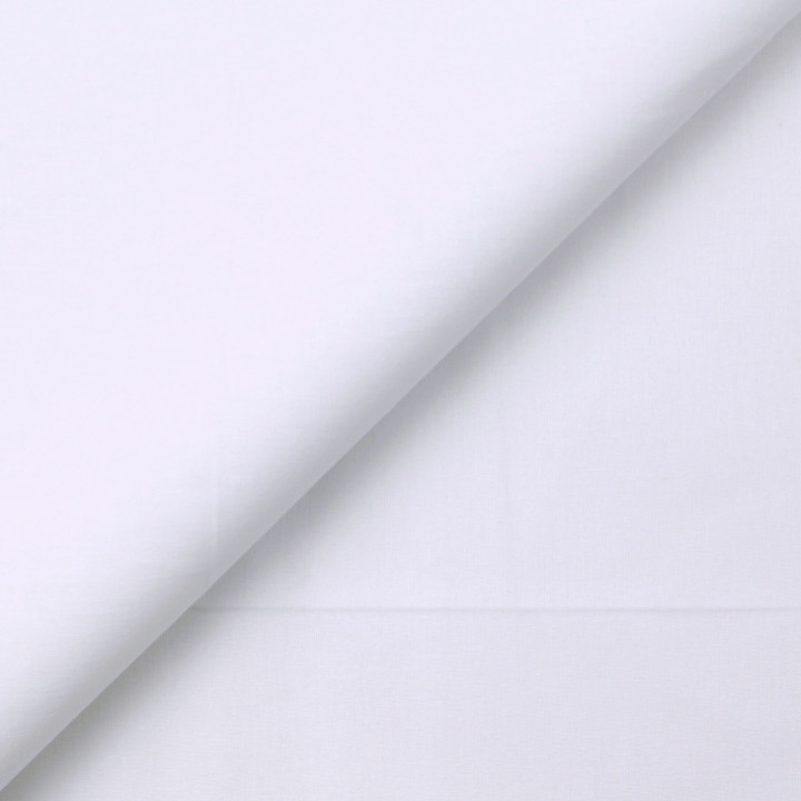 Tissu en coton blanc uni
