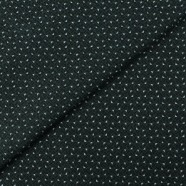 Tissu en coton noir à petits motifs géométriques de triangles | Moline
