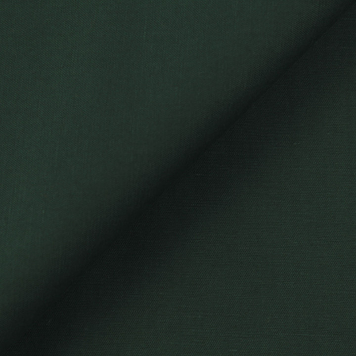 Tissu Coton Chemise Vert Sapin Uni – Élégance Naturelle et Confort