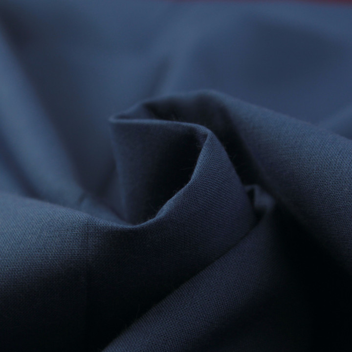 Tissu Coton Lainage Bleu Uni – Haute Qualité, Doux et Soyeux – Idéal pour Chemise