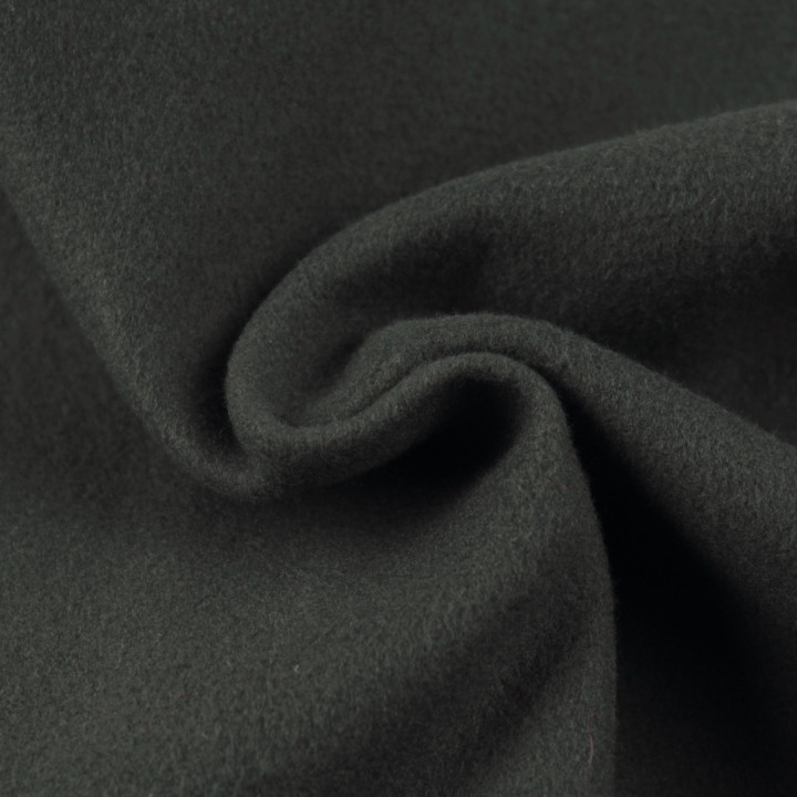 Tissu Caban Gris Foncé Uni Épais – Chaleureux et Resistant – Haute qualité - Fabrication française