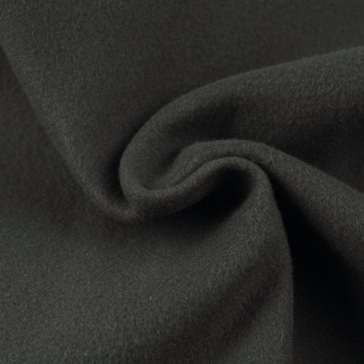 Tissu Caban Gris Foncé Uni Épais – Chaleureux et Resistant – Haute qualité - Fabrication française