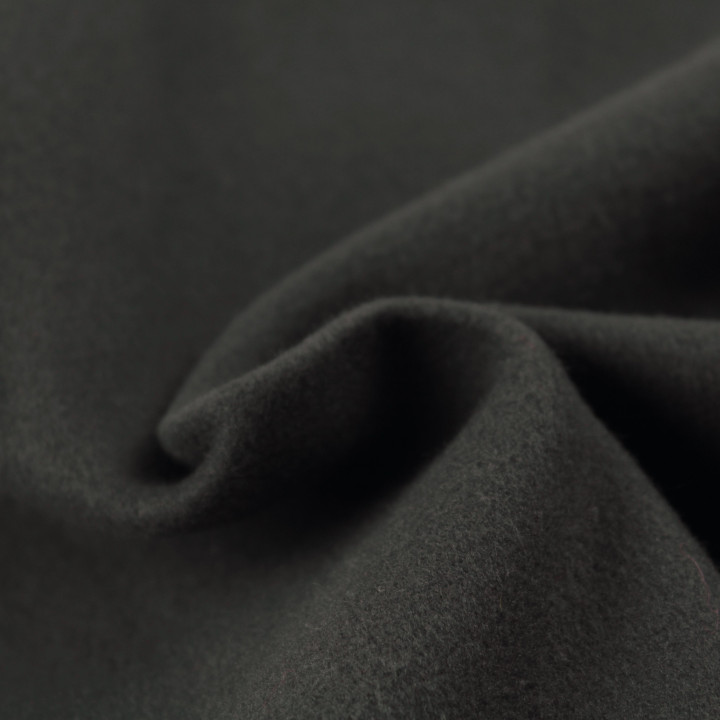 Tissu Caban Gris Foncé Uni Épais – Chaleureux et Resistant – Haute qualité - Fabrication française