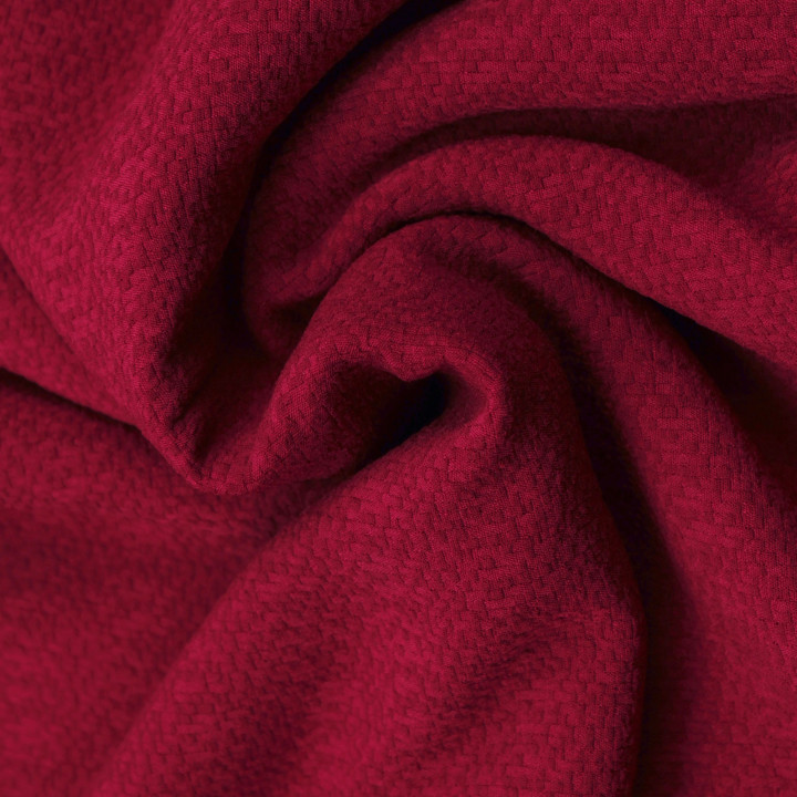 Tissu Jersey Crêpe Uni Rouge Bordeaux – Idéal pour Vêtements Confortables