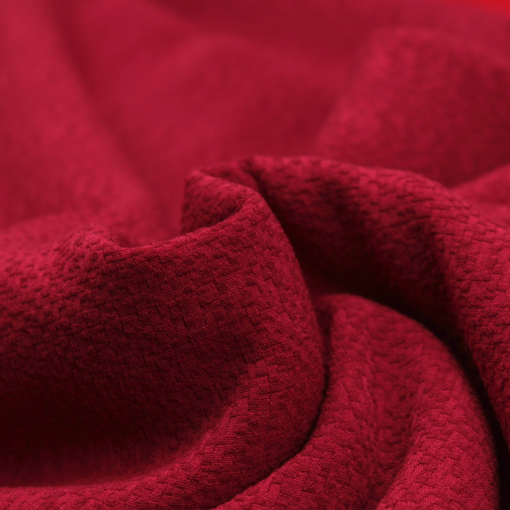 Tissu Jersey Crêpe Uni Rouge Bordeaux – Idéal pour Vêtements Confortables