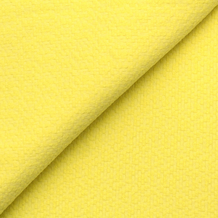 Tissu Crêpe Jaune Uni – Léger, Fluide et au Toucher Légèrement Rugueux – Idéal pour Confections Variées