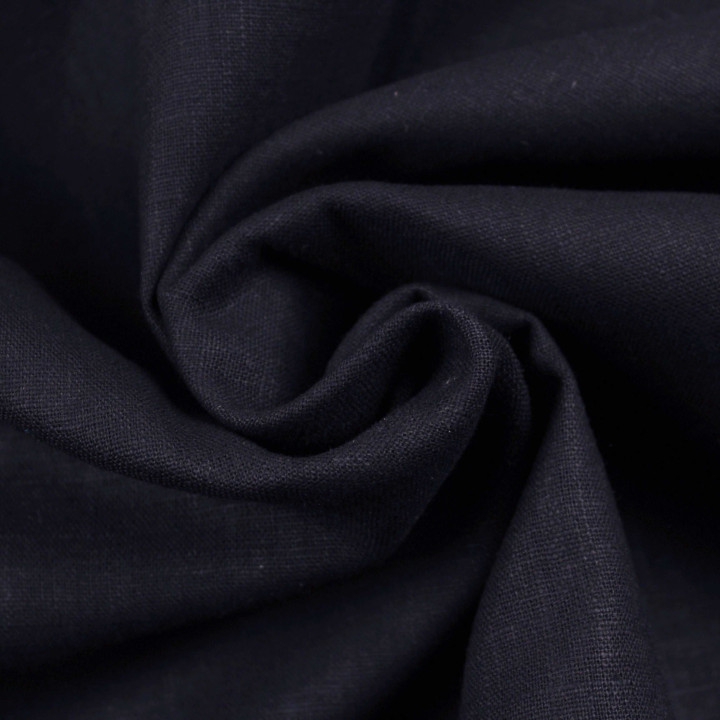 Tissu coton double gaze uni de couleur prune