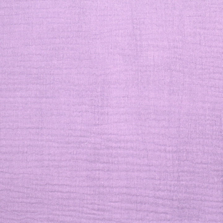 Tissu Double Gaze de Coton Uni Violet – Doux et Aéré – Idéal pour Vêtements et Accessoires