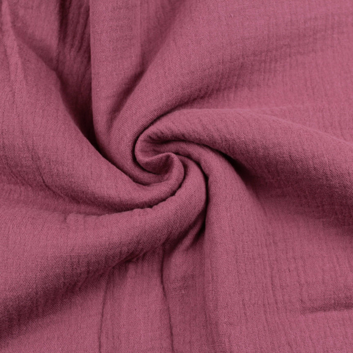 Tissu Double Gaze de Coton Uni Violet – Doux et Aéré – Idéal pour Vêtements et Accessoires