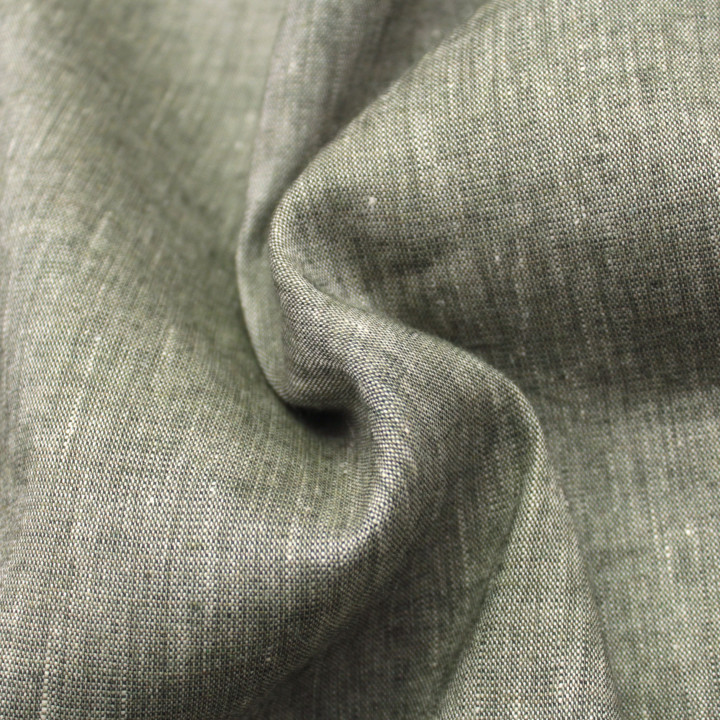 Tissu Lin Uni Gris Clair – Élégance Naturelle & Douceur Lumineuse