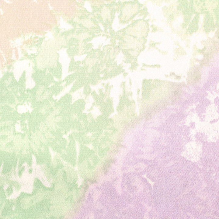 Tissu Imprimé Floral Pastel Rose, Vert et Beige