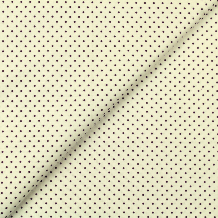 Tissu coton blanc pour chemise – motif géométrique bleu - Léger, élégant & respirant