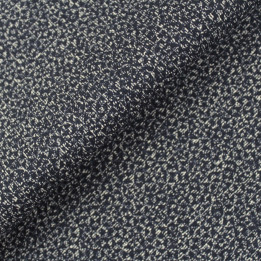 Tissu en Coton Bleu Marine avec Motifs Floraux de Petites Fleurs Blanches pour Chemise