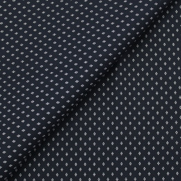 Tissu en Coton Bleu Marine avec Motifs Géométriques de Petits | Moline