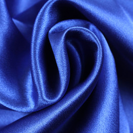 Tissu satin lourd bleu électrique – Brillance vibrante pour couture, mode et décoration sophistiquée