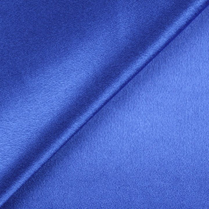Tissu satin lourd bleu électrique – Brillance vibrante pour couture, mode et décoration sophistiquée