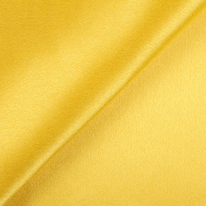 Tissu satin lourd jaune intense – Éclat solaire pour couture, mode festive et décoration lumineuse