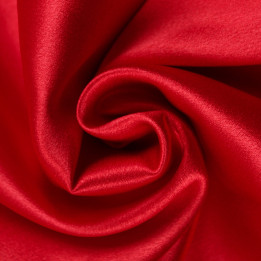 Tissu satin lourd rouge vif – Intense et lumineux pour couture élégante et décoration sophistiquée