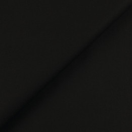 Tissu Popeline de Coton Noir Uni – coupon de 3 m | Moline