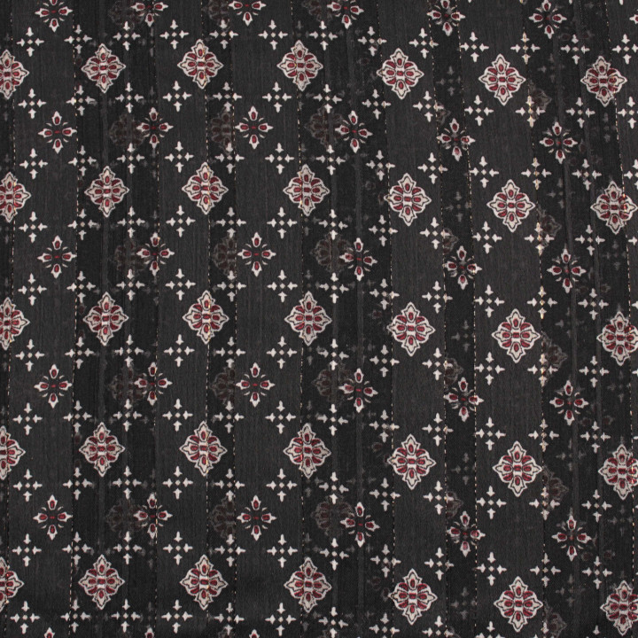 Tissu Mousseline Noire à Imprimé Floral Bleu – Léger, Élégant et Design pour Robes, Blouses et Créations Couture Féminines