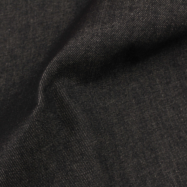 Tissu Jean Noir Uni Épais à Grande Maille – Ultra Résistant, Souple et Durable pour Vêtements, Accessoires et Ameublement