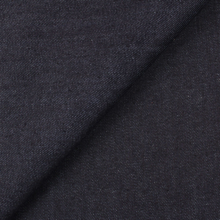 Tissu Jean Fin Bleu Nuit Uni à Maille Moyenne – Léger, Souple et Résistant pour Vêtements et Accessoires Décontractés