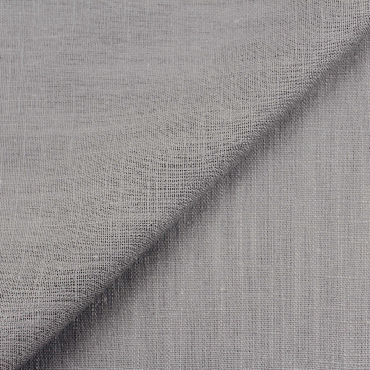 Tissu 100% Lin Uni Gris – Léger, Naturel et Haut de Gamme pour Vêtements Élégants, Décoration Chic et Projets Créatifs