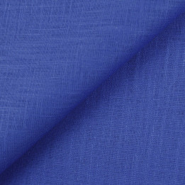Tissu 100% Lin Uni Bleu Roy | Moline
