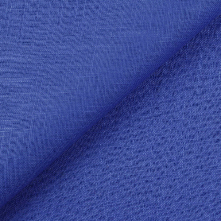 Tissu 100% Lin Uni Bleu Roy – Léger, Naturel et Haut de Gamme pour Vêtements Élégants, Déco Moderne et Projets Créatifs