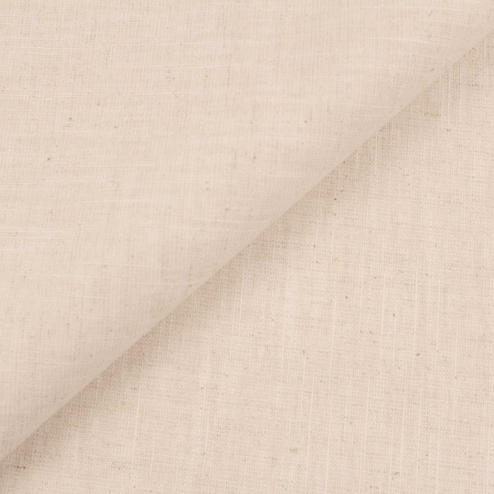 Tissu 100% Lin Uni Blanc Cassé – Naturel, Léger et Haut de Gamme pour Vêtements Élégants