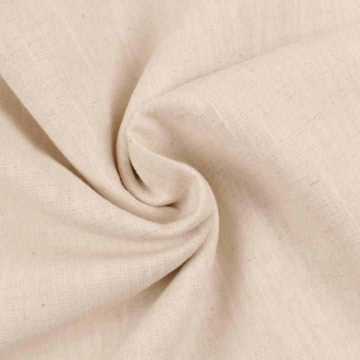 Tissu 100% Lin Uni Blanc Cassé – Naturel, Léger et Haut de Gamme pour Vêtements Élégants