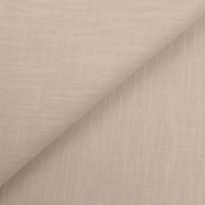 Tissu 100% Lin Uni Beige – Naturel, Léger et Haut de Gamme pour Vêtements Élégants, Décoration Chic et Projets Créatifs