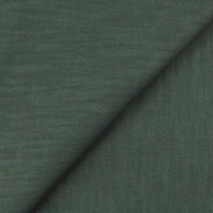 Tissu 100% Lin Uni Vert Kaki – Naturel, Résistant et Haut de Gamme