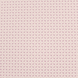 Tissu Coton Blanc à Petit Motif Géométrique Violet – Idéal Chemises Élégantes et Couture Moderne