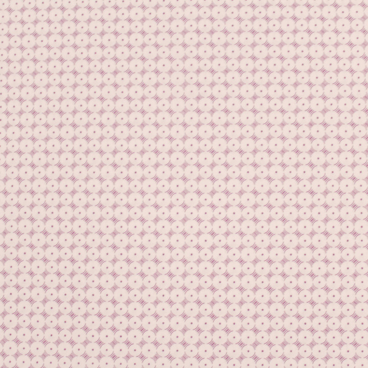 Tissu Coton Blanc à Petit Motif Géométrique Violet – Idéal Chemises Élégantes et Couture Moderne