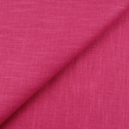 Coupon Tissu Lin Uni Framboise | 3m x 140cm | 100% Naturel & | Moline