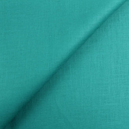 Tissu Lin Uni Vert Canard / Vert Pin – coupon de 3 m | Moline