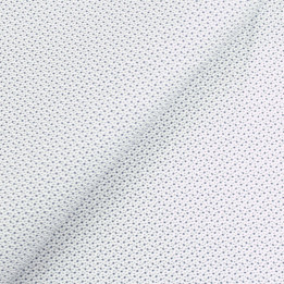 Tissu coton blanc à motif géométrique petites taches et points noir – Élégant et moderne