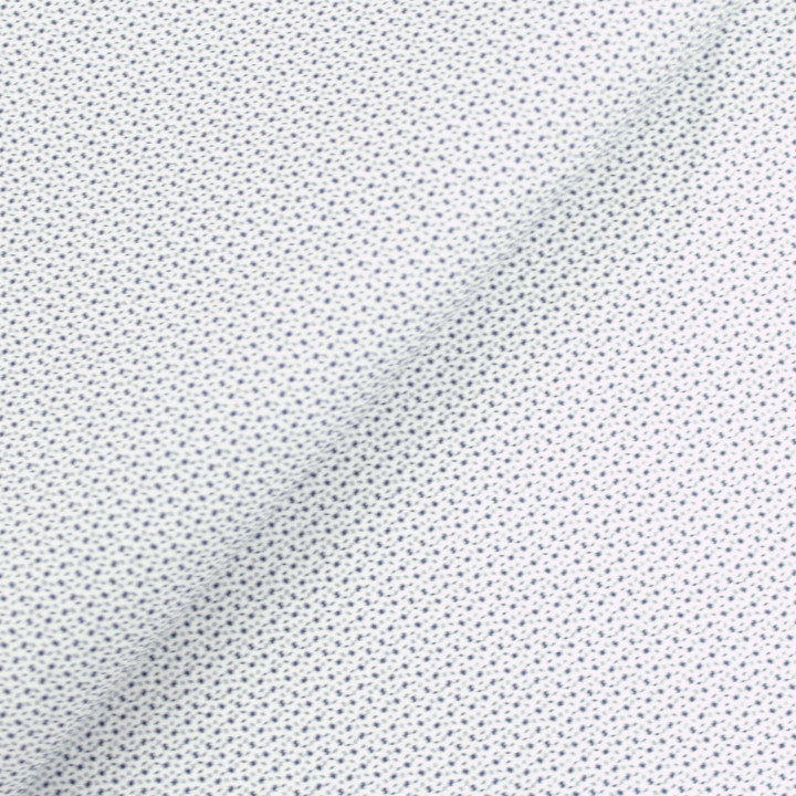 Tissu coton blanc à motif géométrique petites taches et points noir – Élégant et moderne