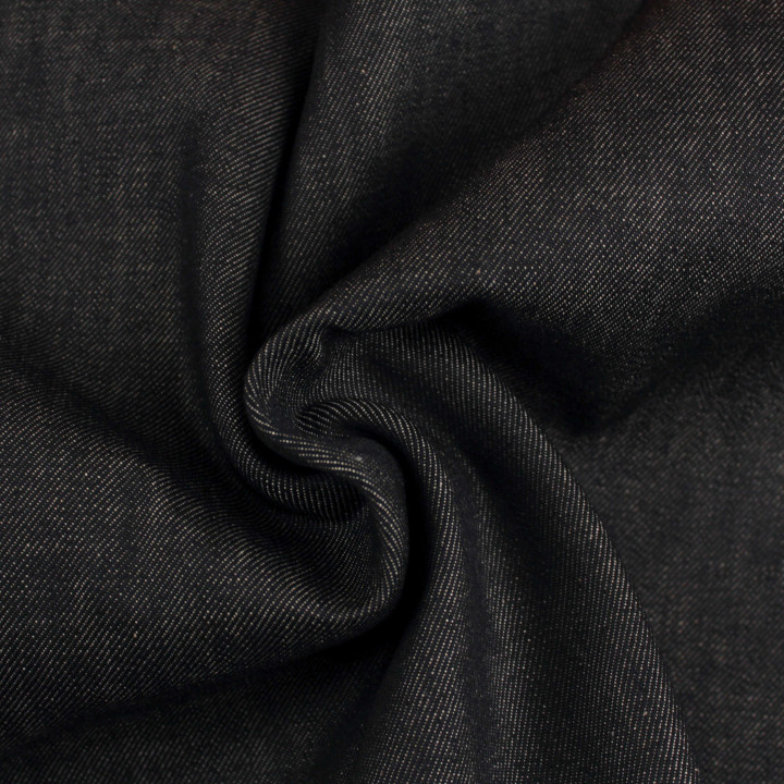 Tissu Jeans Coupon Coton Noir Antracite – Haute qualité