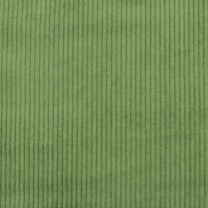 Tissu velours côtelé vert uni – Doux, élégant et polyvalent