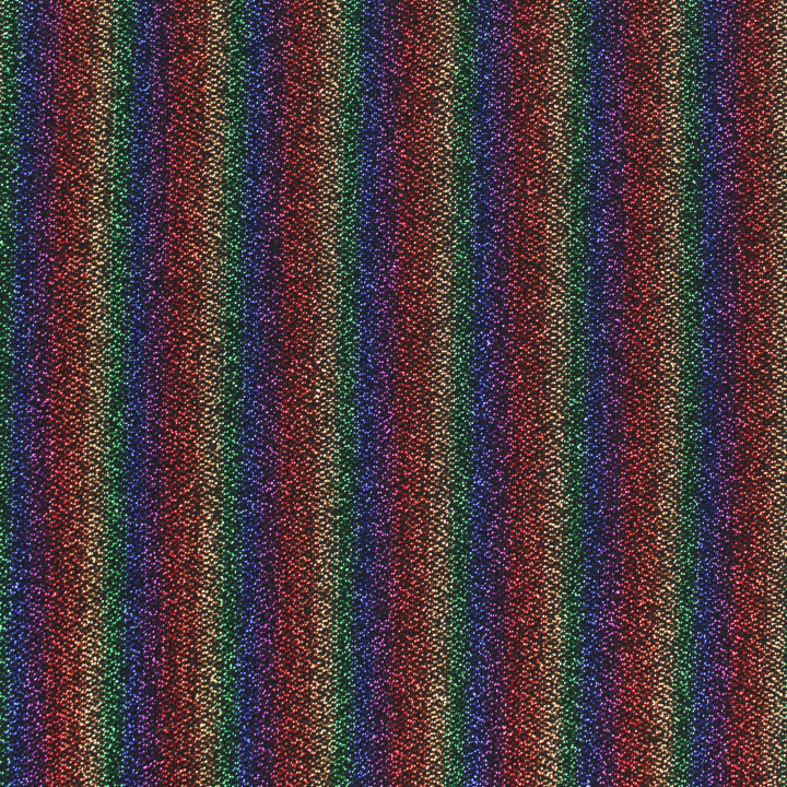 Tissu jersey à rayures dégradé multicolore brillant et extensible