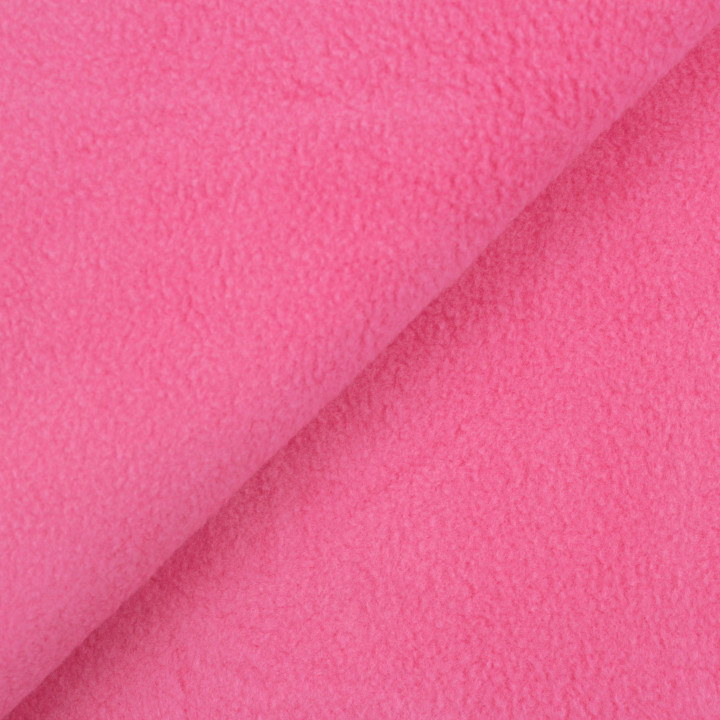 Tissu polaire uni rose bonbon – Doux, chaud et moelleux
